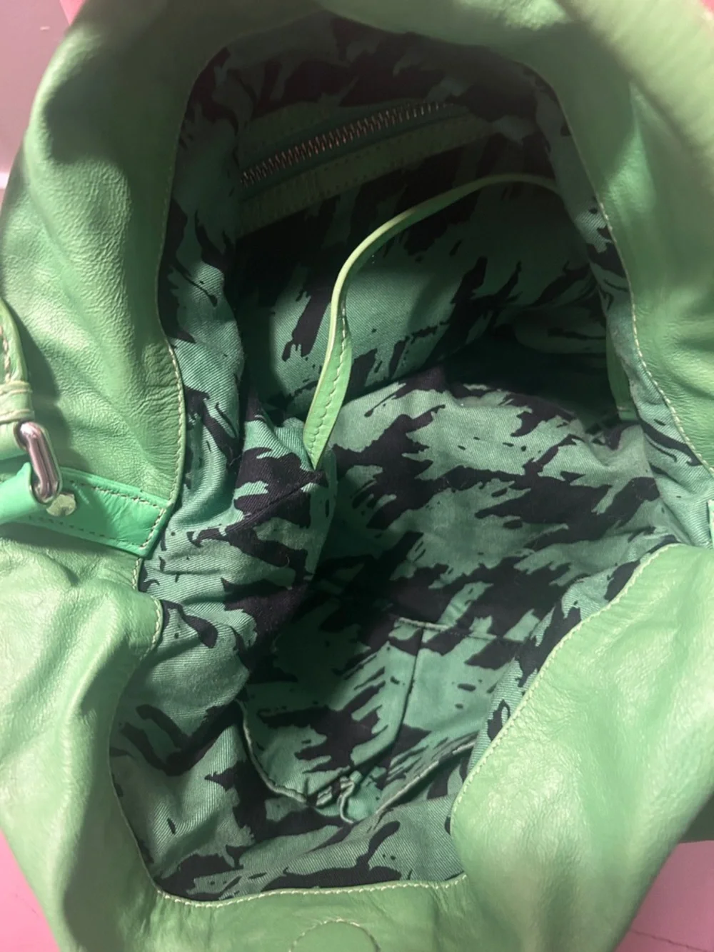 Marc by Marc Jacobs Neon Green Leather Hobo Bag - Picture 10 of 12